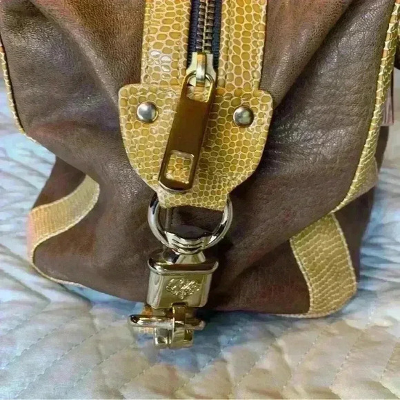 Rebecca Minkoff Satchel. Two Toned. Leather Tan and Brown color. - Picture 6 of 14